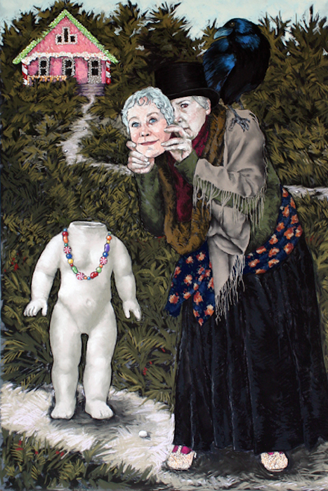 "Ellen Cornett Witches Have Red Eyes and Cannot See Far, 2014 pastel on paper. On view at the Brentwood Arts Exchange. Image courtesy of the artist."