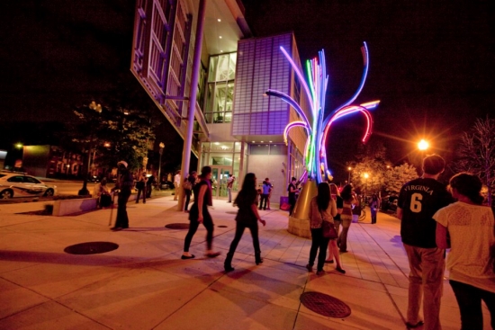 "Shaw Library at prior Art All Night festival. Photo Credit: Dakota Fine."